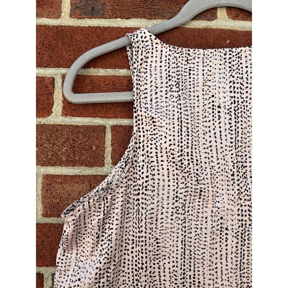 Anne Klein Pink Black Animal Print Sleeveless Blouse Tank Top Women’s Medium - Picture 10 of 14